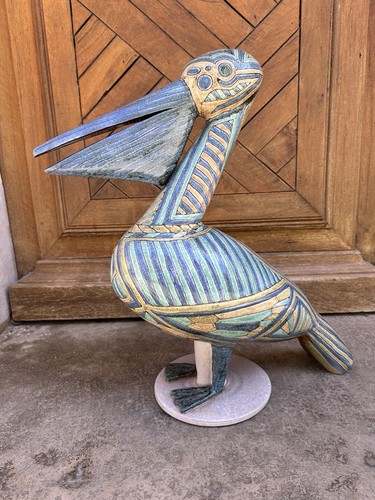 Sculpture pélican céramique - sculpture,