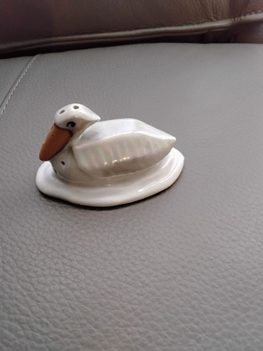 Salière pélican porcelaine - pélican,