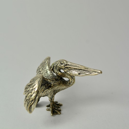 Figurine argent pelican - figurine, en